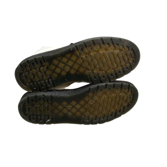 Dr. Martens Zavala White Black Leather Combat Boot Size 9 Doc Marten Booties - Picture 5 of 7